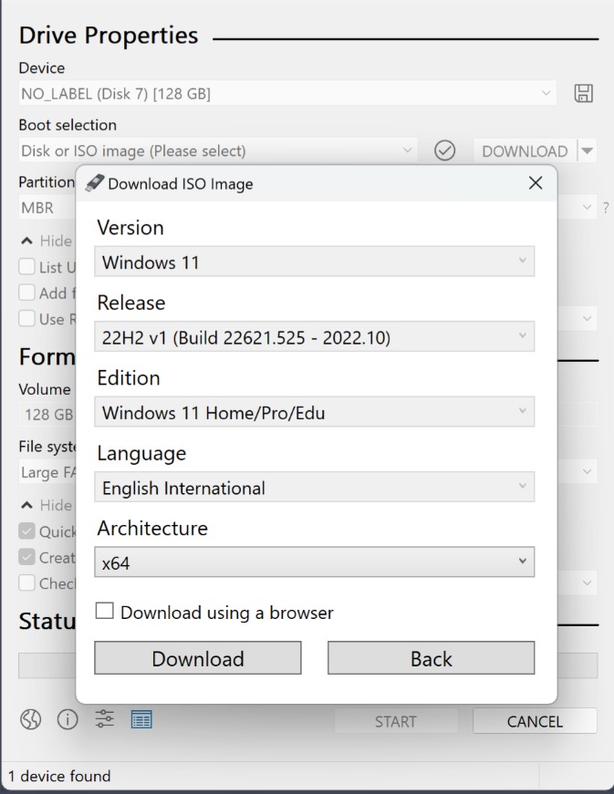 Creating the Bootable USB